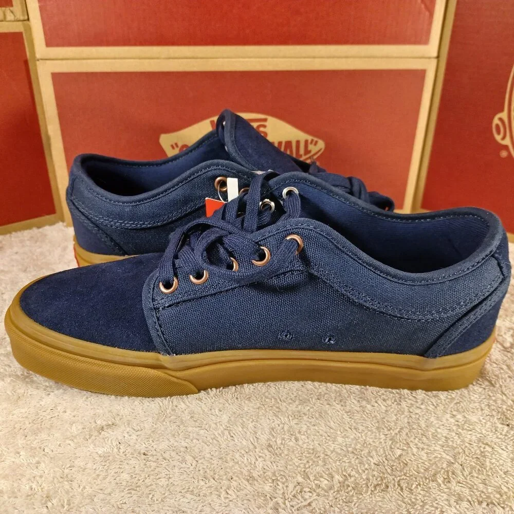 Vans Men's 4.5/Women's 6 Skate Chukka Low Pro Blue Denim/Suede Dark Gum